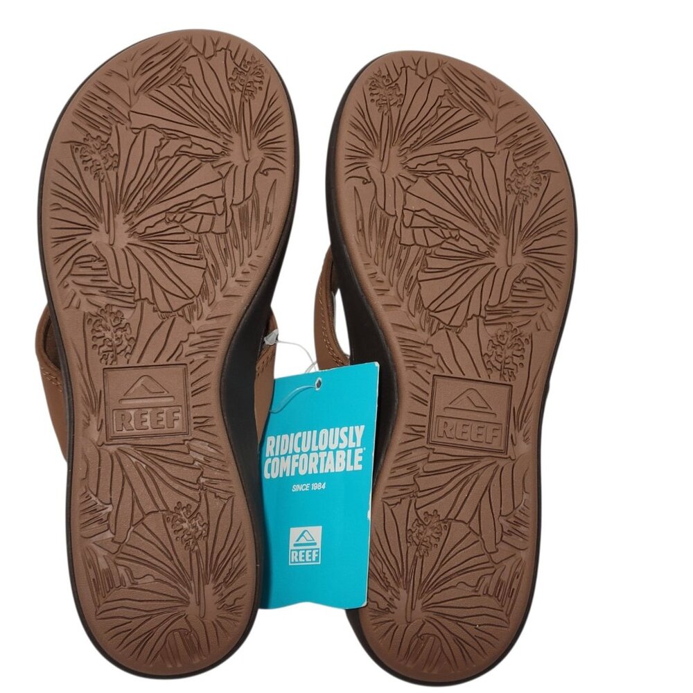 Reef Cushion Cloud Flip Flop Sandals Womens Size 6 Espresso Brown Arch Support - Picture 9 of 13